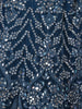 Teal Blue Heavy Sequin And Stone Embroidered Net Bridal Lehenga Set With Dupatta - Diadem