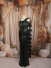 Teal Green Heavy Sequins Embroidered Design Shimmer Ready to Wear Party Saree with Matching Designer Corset Blouse