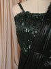 Teal Green Heavy Sequins Embroidered Design Shimmer Ready to Wear Party Saree with Matching Designer Corset Blouse