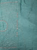 Teal Blue Heavy Sequins and Beads Embroidered Design Net Saree with Scalloped Border
