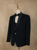 Teal Blue Intricate Black Beads Embroidered Design Polynosic Men's Suit