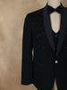 Teal Blue Intricate Black Beads Embroidered Design Polynosic Men's Suit