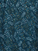Teal Blue Leaf Motif Printed Cotton Kurta For Men