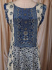 Teal Blue Leaf Printed and Mirror Embroidered Design Crepe Palazzo Suit with Matching  Dupatta