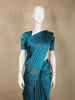 Teal Blue Paisley Woven Design Soft Silk Saree