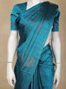 Teal Blue Paisley Woven Design Soft Silk Saree