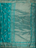 Teal Blue Peacock Butta Zari Woven Design Crepe Silk Fancy Saree
