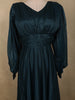 Teal Blue Shimmer Solid And Glitter Design Party Wear Gown with Empire Waist