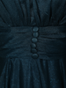 Teal Blue Shimmer Solid And Glitter Design Party Wear Gown with Empire Waist