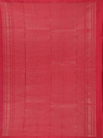 Teal Blue Solid Designed Silk Saree - Diadem