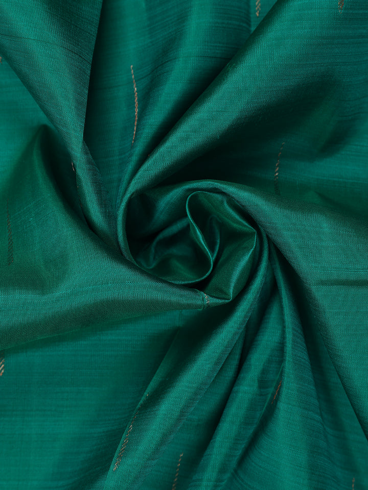 Teal Blue Solid Designed Silk Saree - Diadem