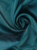 Teal Blue Striped Design Pure Tissue Silk Saree