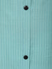 Teal Blue Stripes Design Cotton Kurti
