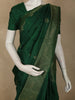Teal Deep Emerald Green Floral Butta Woven Design Pure Kanchipuram Silk Saree with Zari Border