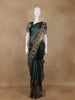 Teal Green Abstract Design Organza Saree