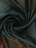 Teal Green Abstract Design Organza Saree