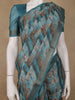 Teal Green Abstract Design Semi Tissue Silk Saree