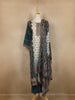 Teal Green And Cream Floral Printed Cotton Salwar Suit with Dupatta
