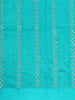 Teal Green Butta Zari Woven Design Pure Banarasi Silk Saree with Floral Border