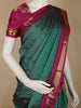Teal Green Checks Zari Woven Design Pure Kanchipuram Silk Saree with Contrast Zari Border