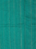 Teal Green Elephant Thread Embroidered Design Pure Tussar Saree with Scalloped Border