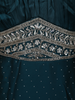 Teal Green Embroidered Design Georgette Gown with Dupatta