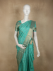 Teal Green Floral Butta Woven Design Pure Kanchipuram Silk Saree with Zari Border