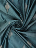 Teal Green Floral Butta Zari Woven Design Pure Banarasi Silk Saree