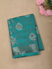 Teal Green Floral Butta Zari Woven Design Semi Silk Saree with Ornamental Border