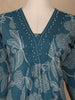 Teal Green Floral Designed Cotton Salwar Suit - Diadem