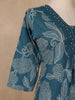 Teal Green Floral Designed Cotton Salwar Suit - Diadem