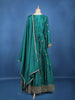 Teal Green Floral Embroidered Design Georgette Gown