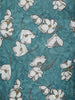 Teal Green Floral Printed Cotton Straight Cut Salwar Suit with Dupatta