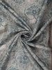 Teal Green Floral Printed Design Semi Tussar Saree