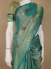 Teal Green Floral Printed Georgette Saree - Diadem