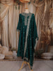 Teal Green Floral Sequins Embroidered Design Silk Anarkali Salwar Suit with Designer Dupatta