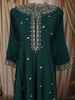 Teal Green Floral Sequins Embroidered Design Silk Anarkali Salwar Suit with Designer Dupatta