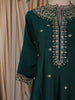 Teal Green Floral Sequins Embroidered Design Silk Anarkali Salwar Suit with Designer Dupatta
