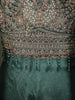 Teal Green Floral Sequins and Zari Embroidered Design Semi Silk Palazzo Suit with Over Coat