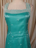Teal Green Floral Zari Embroidered Design Organza Anarkali Salwar Suit with Dupatta