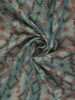 Teal Green Geometric Design Tussar Silk Saree