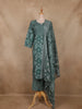 Teal Green  Geometric Printed Design Cotton Straight Cut Salwar Suit