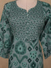 Teal Green  Geometric Printed Design Cotton Straight Cut Salwar Suit