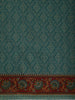 Teal Green Geometric Printed Design Karishma Cotton Saree