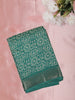 Teal Green Geometric Printed Design Mixed Silk Cotton Fancy Sare