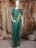 Teal Green Geometric Zari Woven Design Pure Kanchipuram Silk Saree with Matching Zari Border