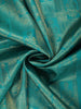 Teal Green Geometric Zari Woven Design Pure Kanchipuram Silk Saree with Matching Zari Border