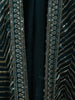 Teal Green Heavy Sequins and Zari Embroidered Design Crushed Indo Western Skirt Top with Long Jacket