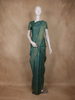 Teal Green Leaf Motif Woven Tussar Silk Saree