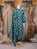 Teal Green Motif Printed Cotton Salwar Suit with Dupatta